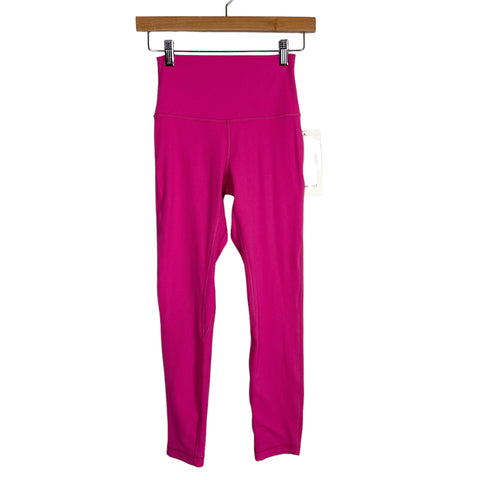 Lululemon Align Hot Pink Ribbed High Rise Leggings NWT- Size 4 (Inseam 25")