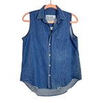 Frank & Eileen Fiona Distressed Chambray Sleeveless Top - Size XS