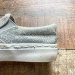 No Brand Silver Sparkle Slip On Sneakers- Size 6 (see notes)