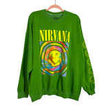 NIRVANA Green Crewneck Sweatshirt - Size S/M