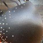 Victoria's Secret Black Rhinestone Studded Strappy Push Up Bra- Size 32DD (see notes)