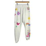 No Brand (Love One International) Off White Printed Joggers - Size M (See Notes, Sold Out Online!)