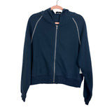 LNA Clothing Navy Zipper Hooded Sweatshirt Jacket NWT- Size M