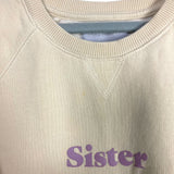 Bob & Blossom Beige Sister Sweatshirt-Size 8Y (see notes, we have matching toddler girl's sweatshirt, sold out online)