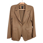 Clara Sun Woo Taupe Liquid Leather™ Signature Pocket Blazer - Size S