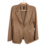 Clara Sun Woo Taupe Liquid Leather™ Signature Pocket Blazer - Size S