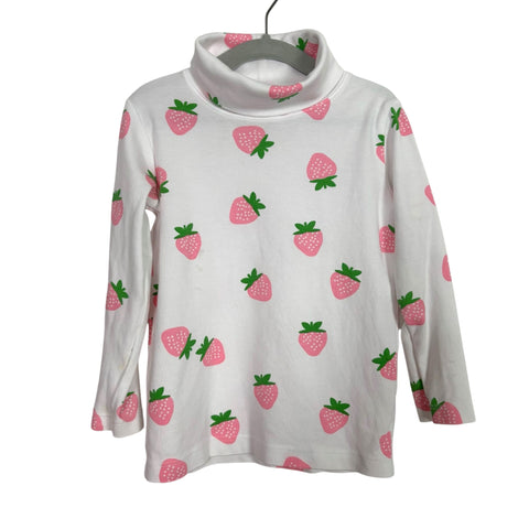 The Beaufort Bonnet Company Strawberry Print Turtleneck- Size 3T (see notes)
