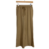 No Brand Mocha Ribbed Pattern Top and Drawstring Pants Set- Size S (sold as a set)