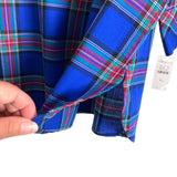 Talbot's Blue Plaid Collared Blouse NWT- Size XL