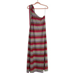 Show Me Your Mumu Chevron One Shoulder Side Slit Dress- Size S