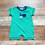 Shower Me With Love Green Whale Romper- Size 6M (see notes)