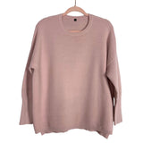 No Brand (Anrabess) Light Pink Ribbed Tunic Sweater- Size S