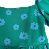 Alice + Ames Green/Blue Floral Print Dress- Size 4T (see notes)