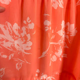 Pink Lily Coral Floral Print Dress - Size S (See Notes)