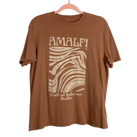 Abercrombie & Fitch Soft A&F Collection Brown Amalfi Tee- Size S