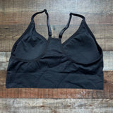 PINK Active Black Padded Sports Bra- Size L