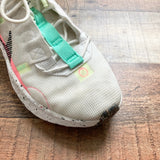 Nike White and Neon Crater Impact Sneakers- Size 7.5 (see notes)