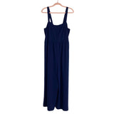 Madewell Navy with Front Button Detail and Smocked Back Adjustable Straps Jumpsuit- Size 12 (sold out online)