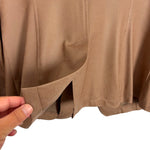 Clara Sun Woo Taupe Liquid Leather™ Signature Pocket Blazer - Size S