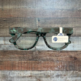Peepers Green Tortoise Blue Light Reading Glasses +0.00 NWT
