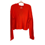 Listicle Orange Hooded Open Knit Pullover NWT- Size M