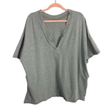 Free People Movement Gray V-Neck Reversible Tunic Top- Size S