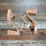 Dolce Vita Brown Ankle Strap Block Heel Avery Sandals- Size 7.5 (Like New Condition)