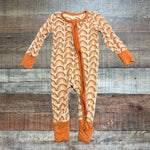 Growing Sweetpeas Beige/Caramel Rainbows Zip Up Outfit- Size 0-3M