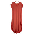 Entro Round Hem Hi/Low V-Neck Dress- Size S