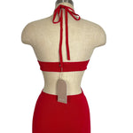 MESHKI Red Marlow Halter Knit Maxi Dress NWT - Size XS