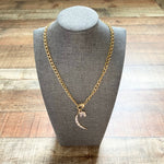 The Cora White Crescent Necklace (New)