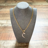 The Cora White Crescent Necklace (New)