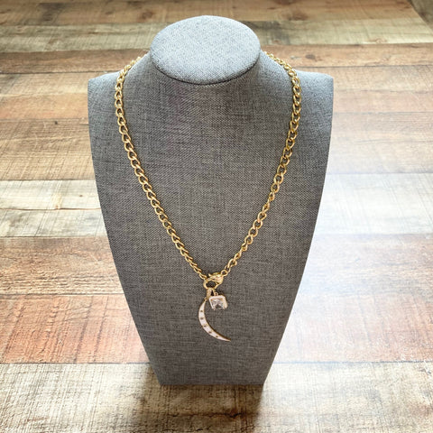 The Cora White Crescent Necklace (New)