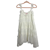 Pink Lily White Eyelet Ruffle Tiered Dress- Size S (sold out online)