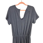 Mudpie Slate Blue Elastic Waist Tessa Jumpsuit NWT- Size S (see notes)
