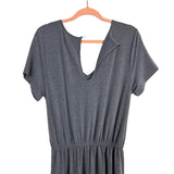 Mudpie Slate Blue Elastic Waist Tessa Jumpsuit NWT- Size S (see notes)