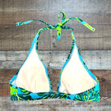 Draper James Blue Palm Print Bikini Top - Size XS (We Have Matching Bottoms)