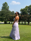 Jonathan Simkhai Purple Back Cutout Side Slits Dress- Size M