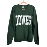 Comfort Wash Forest Green Mid West Crewneck Sweatshirt - Size M