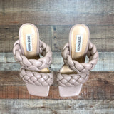 Steve Madden Taupe Braided Double Strap Kenley Heels- Size 7.5 (see notes)
