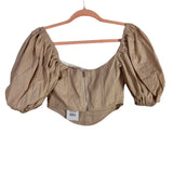 Showpo. Estella Top-Puff Sleeve Corset Bustier NWT- Size 4