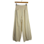 Fashion Cream Wide Leg Pants - Size S (Inseam 27")