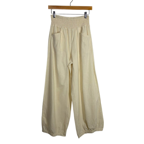 Fashion Cream Wide Leg Pants - Size S (Inseam 27")