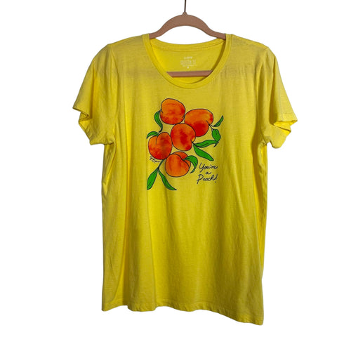 J. Crew Collector Tee Yellow You're a Peach Tee- Size M (see notes)