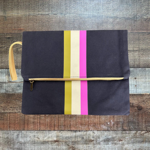 Bagging Rights Navy Blue Fold Over Clutch - (Like New)