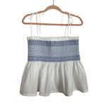 J. Crew Regenerative Cotton White Smocked Tank Top NWT - Size M