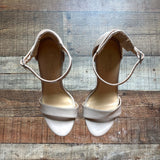 Michael by Michael Shannon Tan Patent Leather Heeled Sandals- Size 7 (see notes)