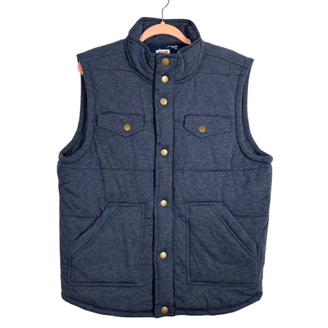 Mossimo Blue Button Up Vest - Size Men's L