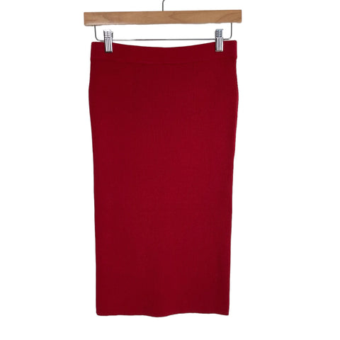 GSTQ Red Ribbed Skirt- Size M/L (we have matching top)