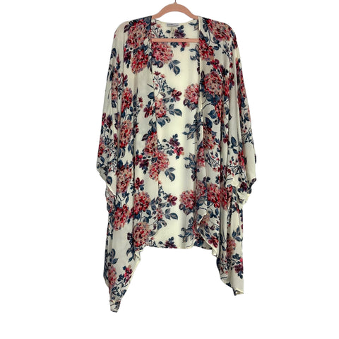 Dainty Hooligan Cream Floral Kimono- Size S